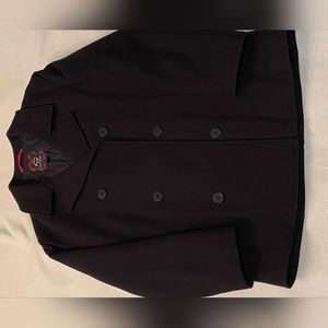 BEOOKS BROTHERS wool blend peacoat double breasted, quilted ,size boys L